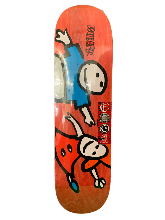 Foundation Whippersnappers Red 8.5" Classic Skateboard Deck