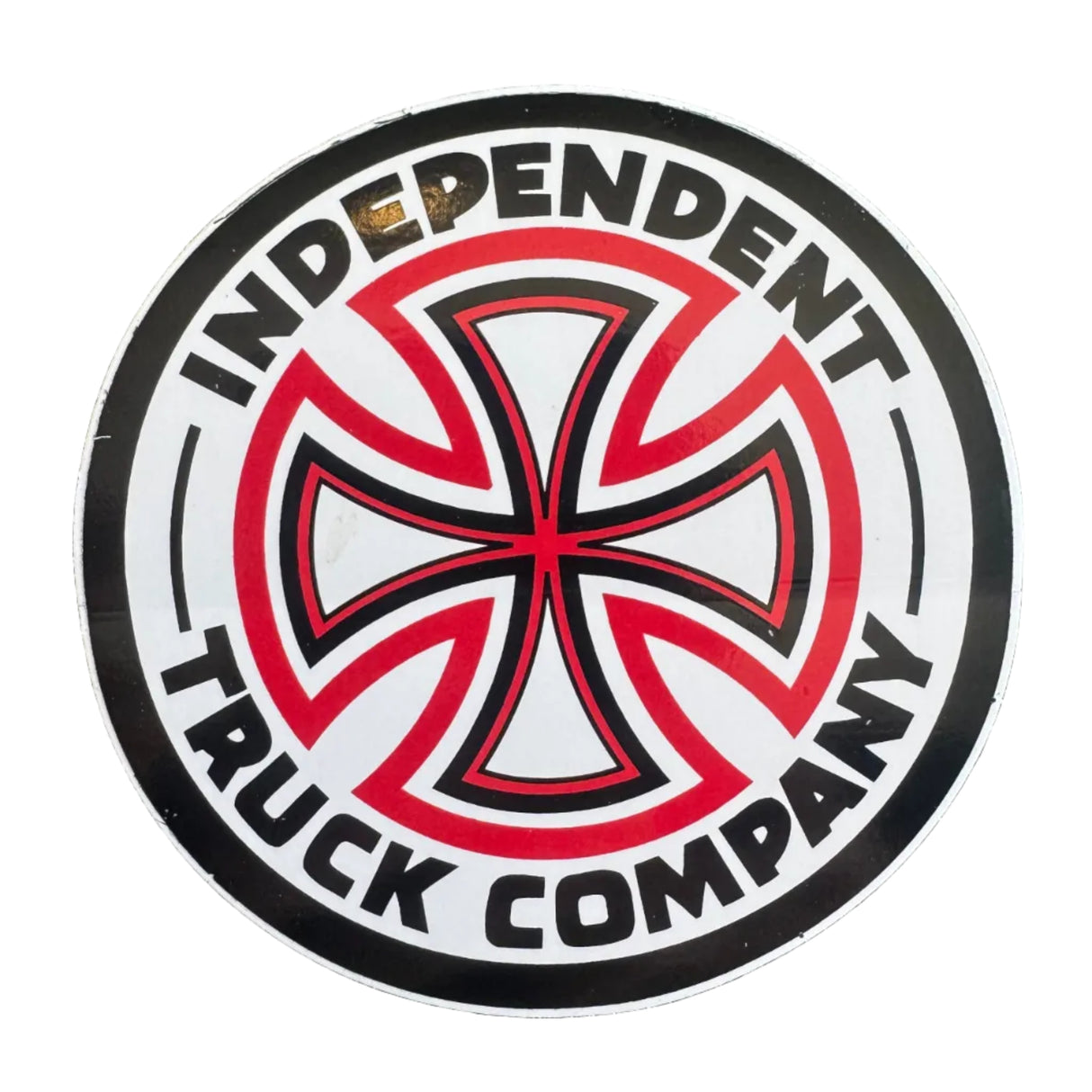 Independent Truck Co Iron Cross Black/Red/White 3" Sticker