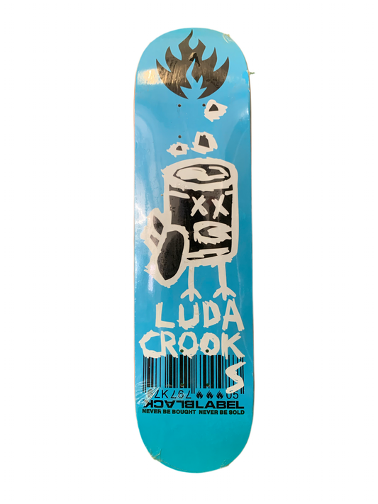 Black Label Luda Crooks Blue Can 8" Classic Skateboard Deck