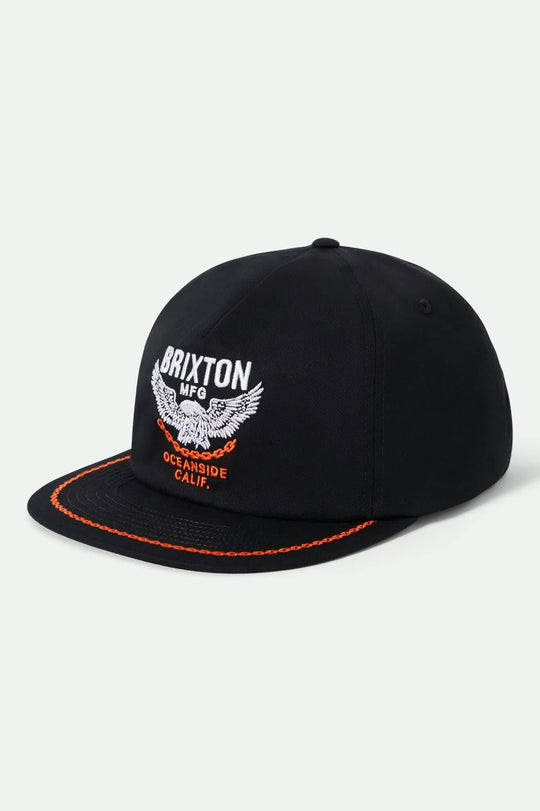 Brixton Waller HP Black Snapback Hat