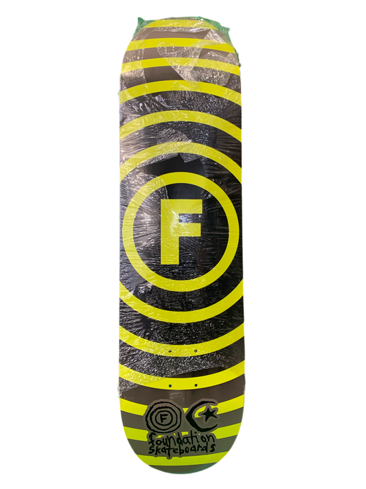 Foundation Target Logo Neon/Black 8.25" Classic Skateboard Deck