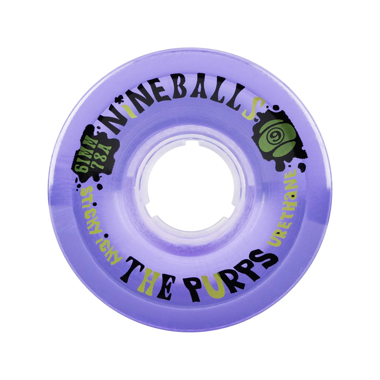 Sector Nine 61 mm 78a Nine Ball Clear Purple Cruiser Skateboard Wheels