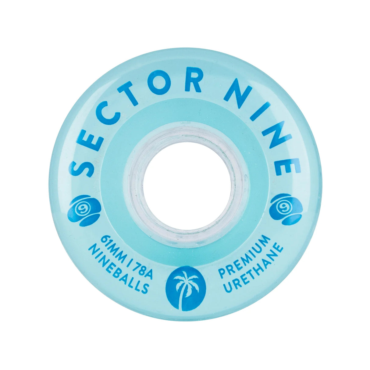 Sector Nine Nineballs Sky Blue 61mm 78a Cruiser Skateboard Wheels
