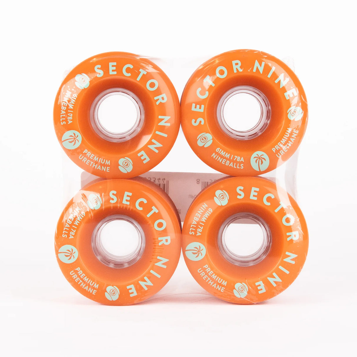 Sector Nine Nineballs Creamsicle 61mm 78a Cruiser Skateboard Wheels