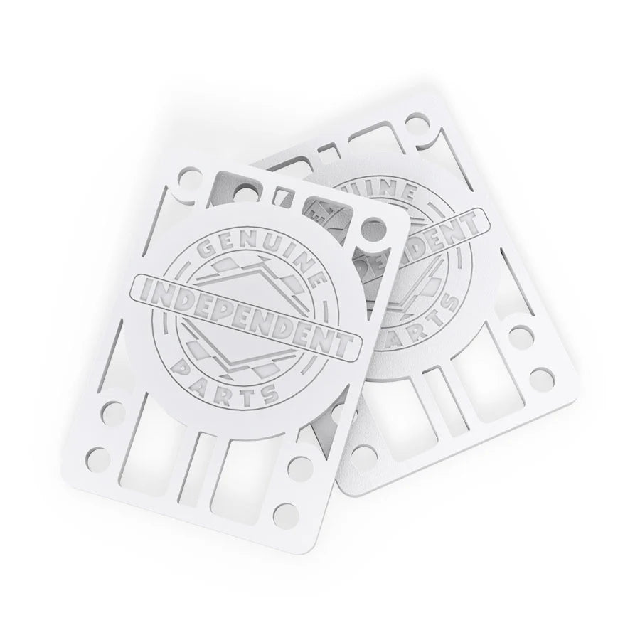 Independent 1/8" White Set of 2 Risers