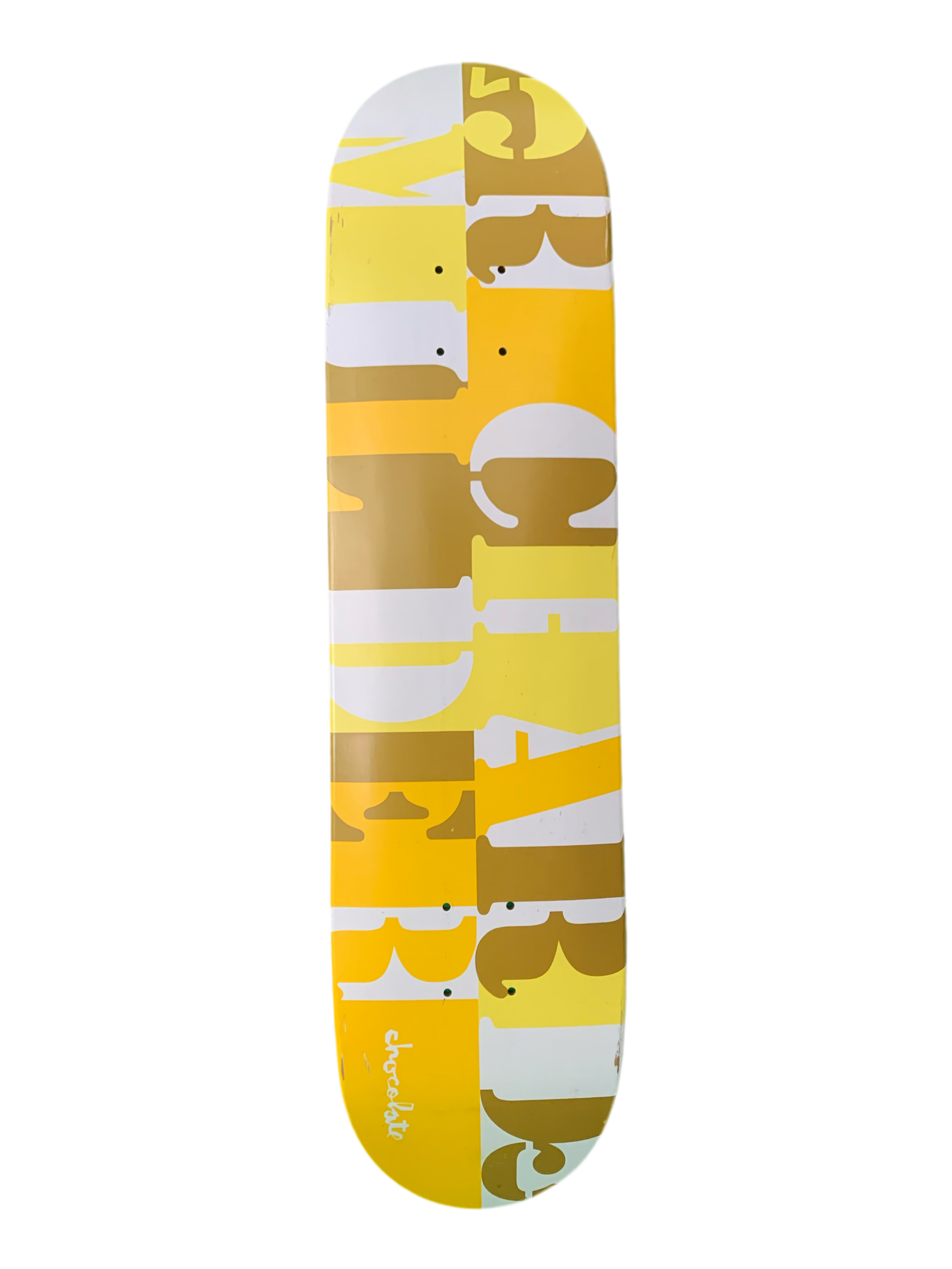 スケートボード Chocolate Richard Mulder 7 5/8 inch Chocolate Richard Mulder Hidden Letters Yellow/White 7.8