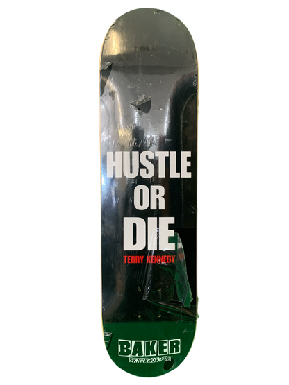 Baker Terry Kennedy Hustle or Die Graphic Black White Red Size 8" Skateboard Deck