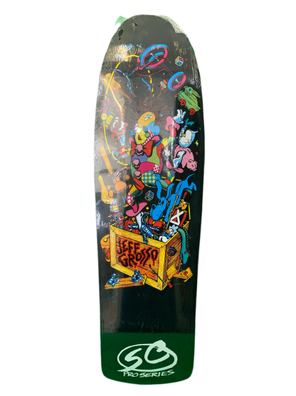 Santa Cruz Grosso Toybox Black Reissue Special Edition 9.44" Classic Skateboard Deck