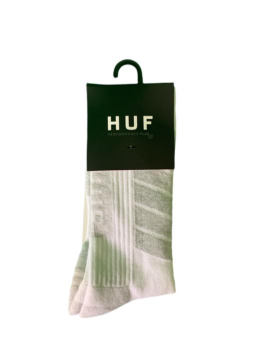 HUF Performance Plus White/Grey Crew Socks