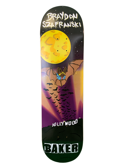 Baker Braydon Szafranski Hollywood Bat 8.25" Classic Skateboard Deck