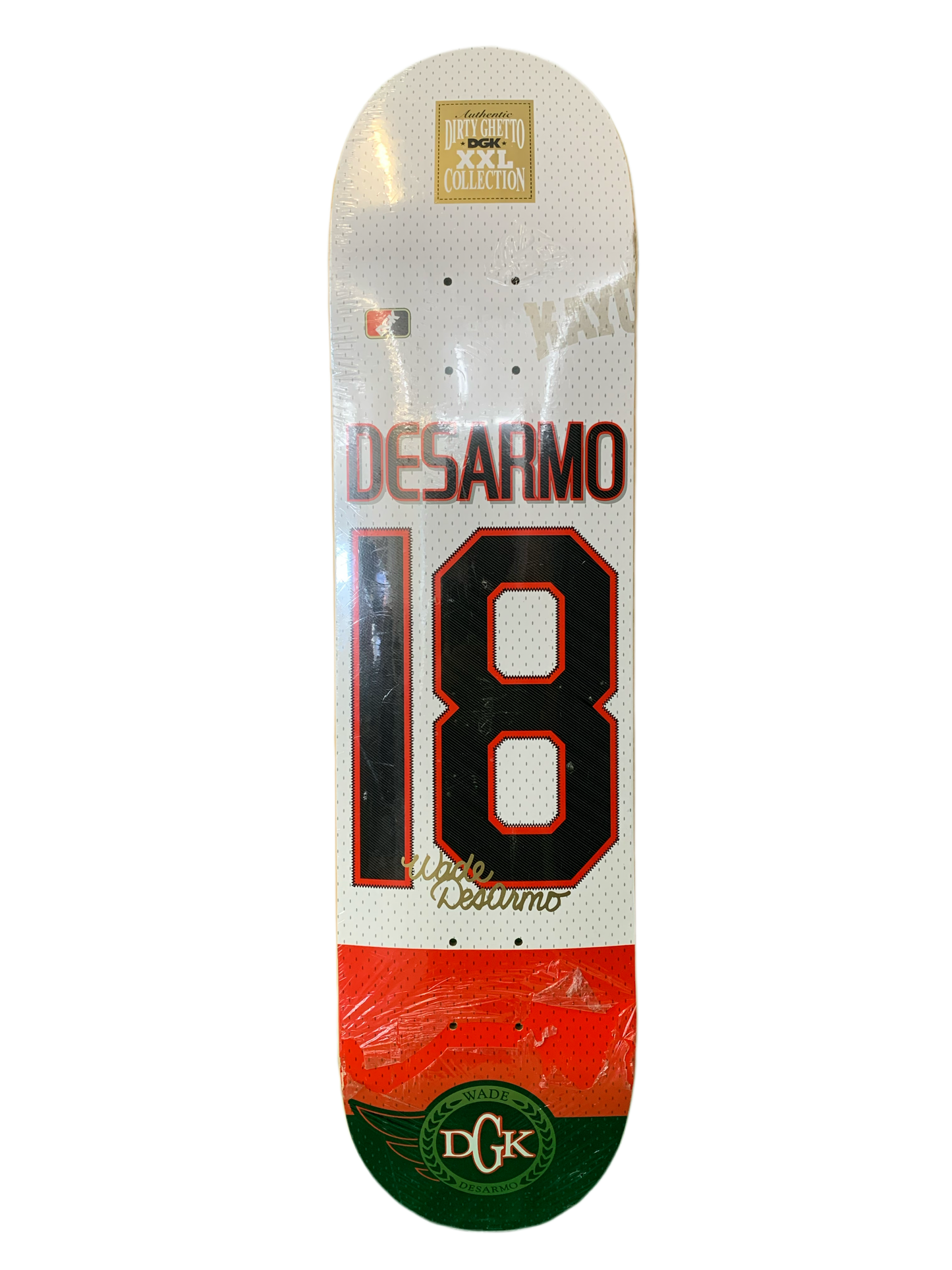 DGK XXL Collection Wade Desarmo Ottawa Jersey 7.75" Classic Skateboard Deck