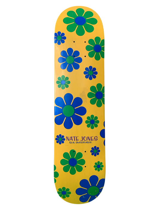 Real Nate Jones Flowers 8.0" Classic Skateboard Deck