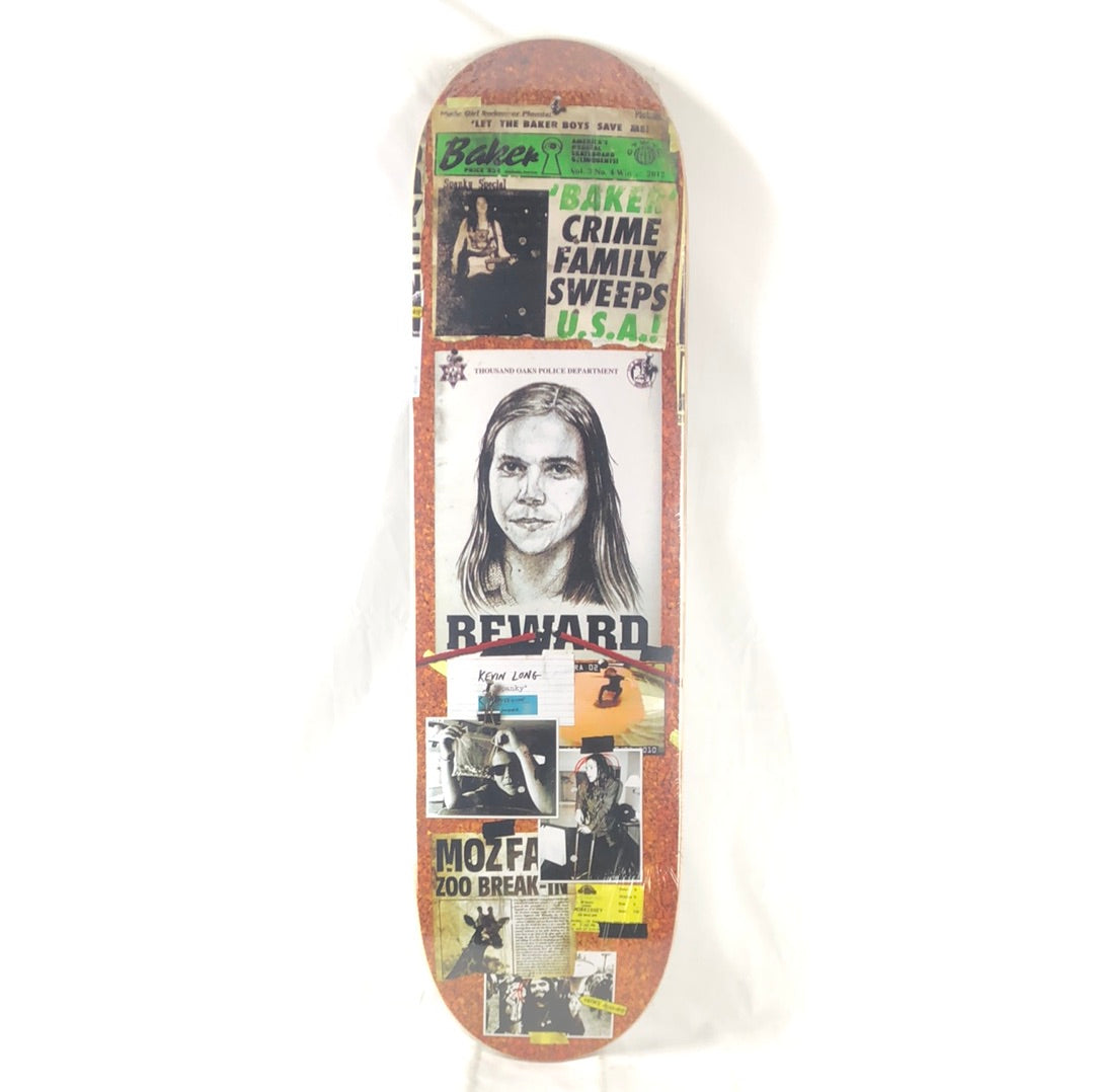 Baker Kevin "Spanky" Long Wanted Poster Board Tan/White/Black/Green Size 8.4" Vintage NOS Deck
