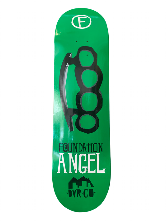 Foundation Angel Ramirez Brass Knuckles Green 8.25" Classic Skateboard Deck