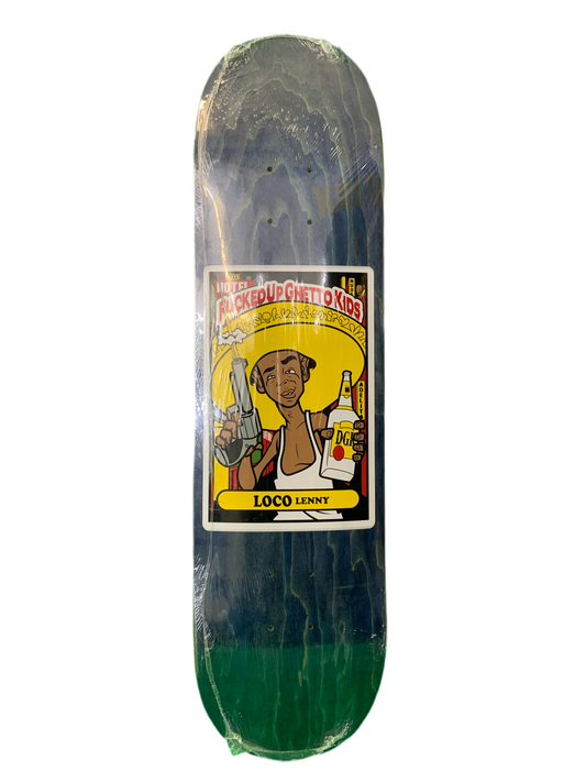 DGK 2008 Fucked Up Ghetto Kids Series Loco Lenny 8.06" Classic Skateboard Deck