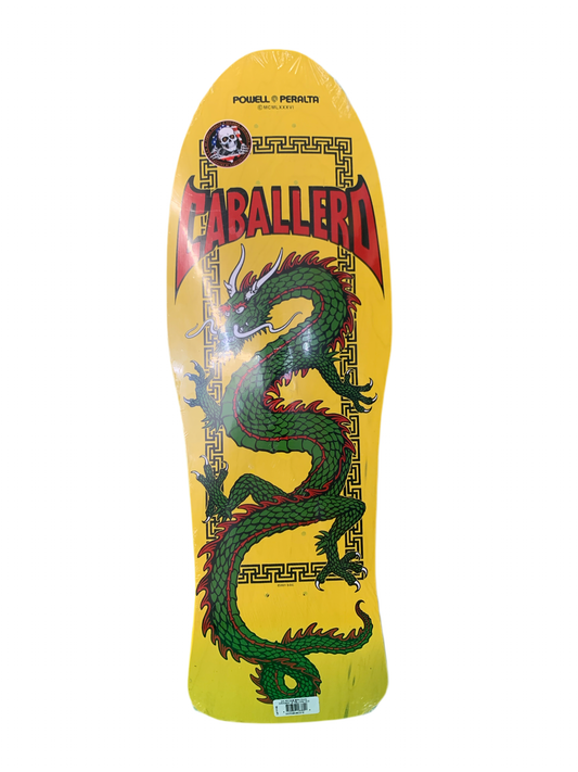Powell Peralta Powell Steve Caballero Chinese Dragon Yellow 2021 10" Classic Skateboard Deck