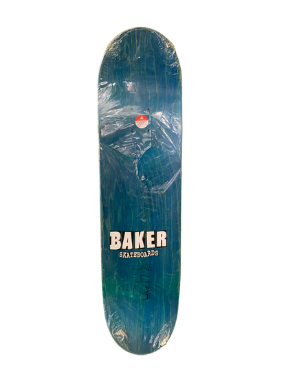 Baker Skateboards Vision Black/Green Logo 8" Classic Skateboard Deck