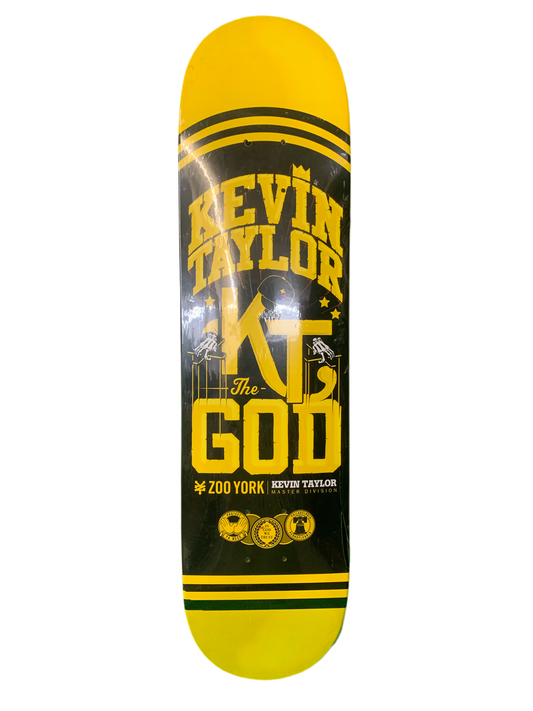 Zoo York Kevin Taylor KT Emblem Black/Yellow 7.75" Classic Skateboard Deck