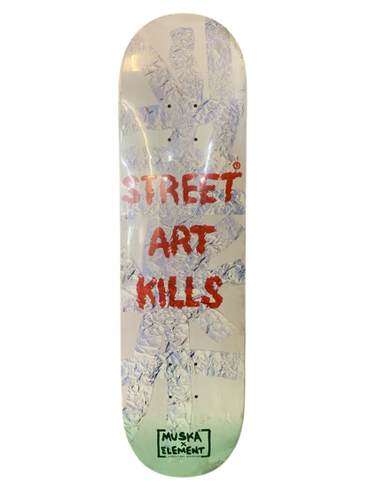 Element X Chad Muska Street Art Kills 8.25" Classic Skateboard Deck