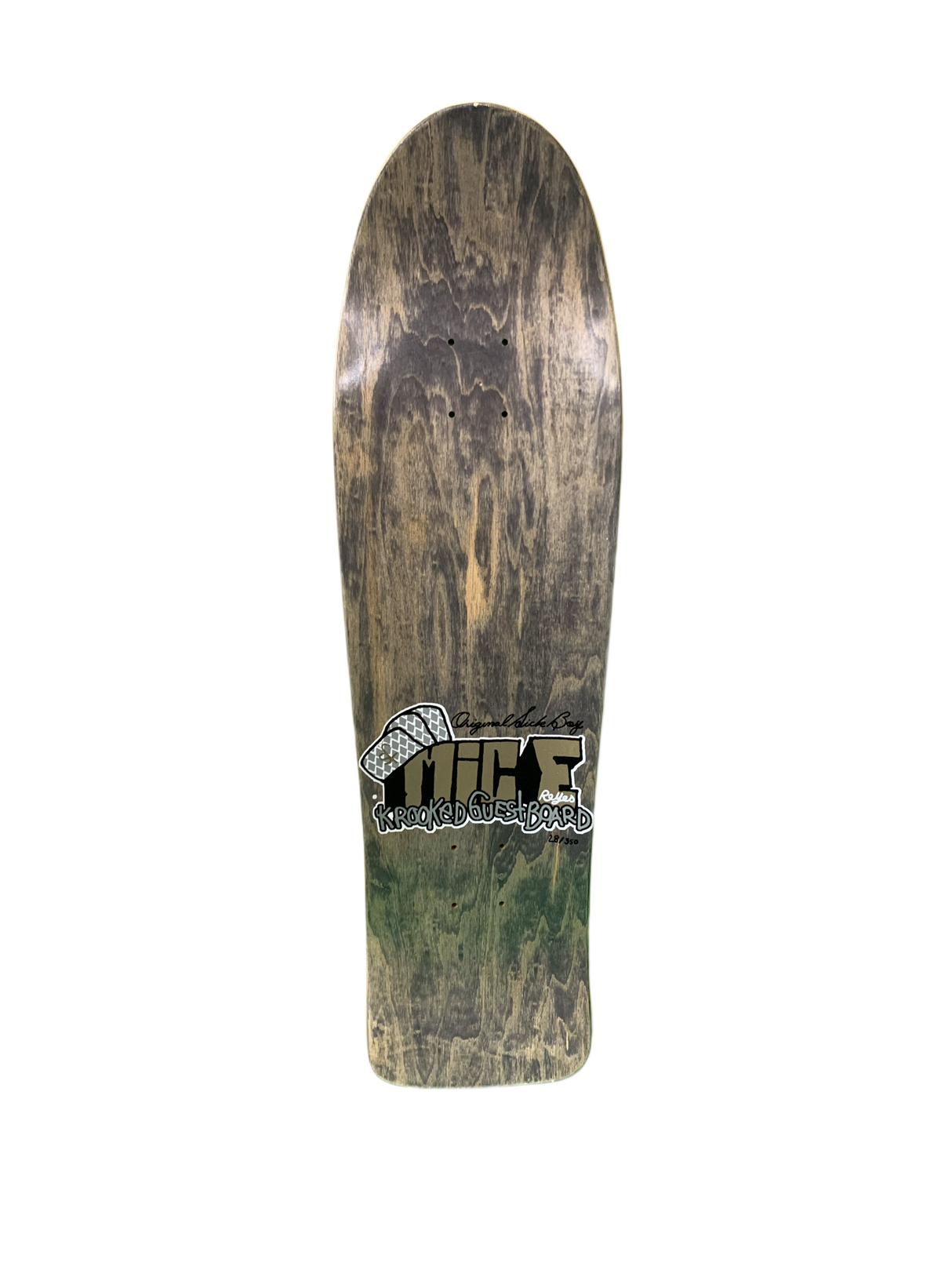 Krooked Guest Board Mic E Reyes Orange 28/350 9" Shaped Classic Skateboard Deck