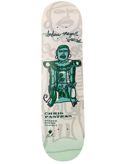 Stereo 2007 Chris Pastras Limited Artist Series Badass Mayan Warrior 7.75" Classic Skateboard Deck