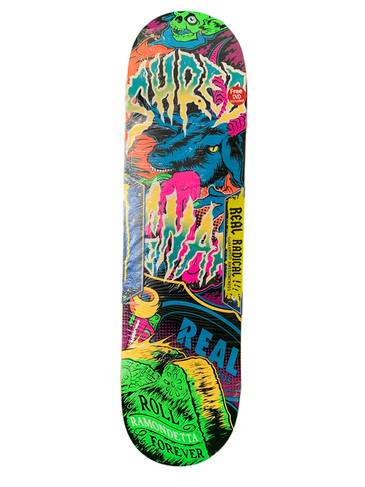 Real Peter Ramondetta Shred Gnar Neon Goat 8.1" Classic Skateboard Deck