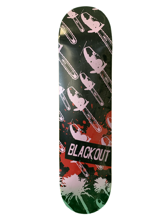 Blackout Chainsaws Black/Purple 7.75" Classic Skateboard Deck
