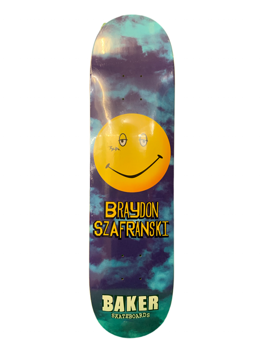 Baker Braydon Szafranski Happy Face 8" Classic Skateboard Deck