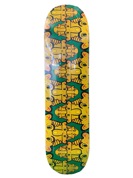 Stacks Stacked Faces Numbered /30 Green/Yellow 8" Classic Skateboard Deck