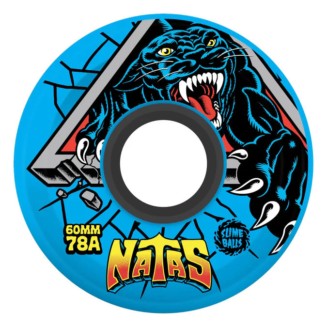 Slime Balls Natas Reissue OG Slime Blue 78a 60mm Cruiser Skateboard Wheels