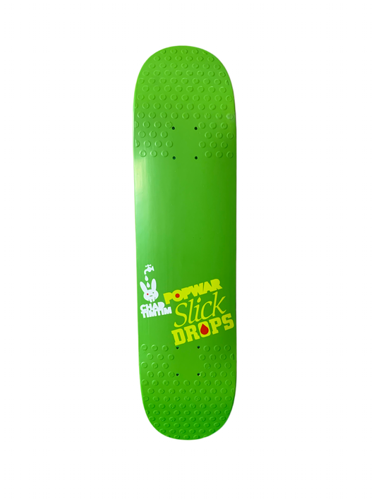 Popwar Chad Timtim Slick Drops Green 7.75" Classic Skateboard Deck