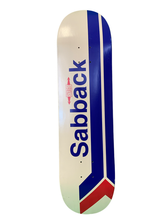 Stereo Jack Sabback Pro Model Blue/Red 8.125" Classic Skateboard Deck