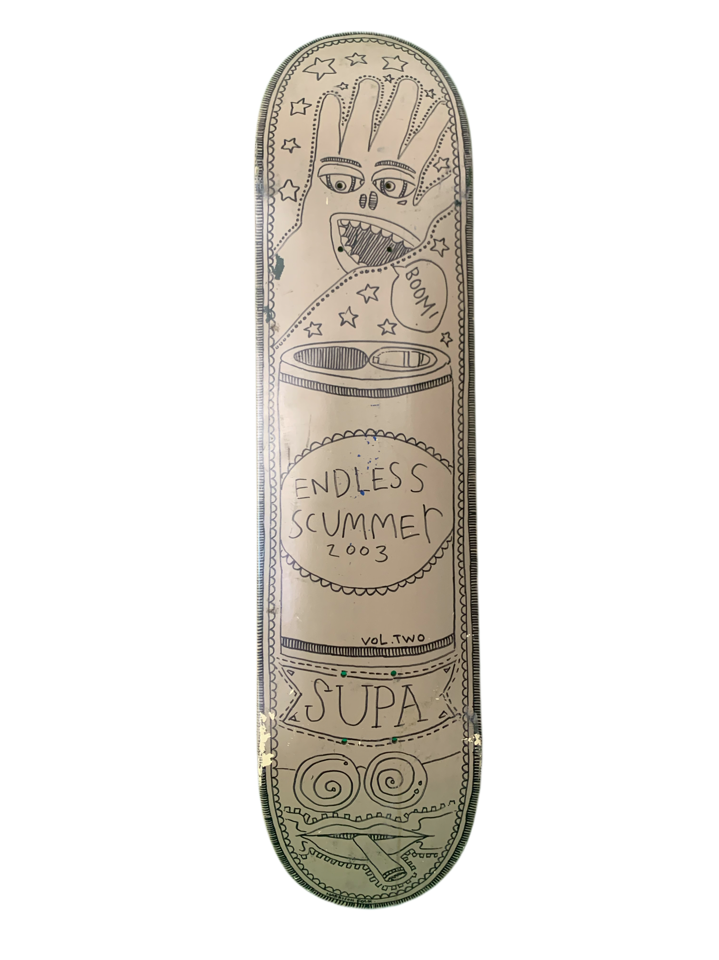 Custom Artist Deck Endless Summer Danny Supa 7.5" Classic Skateboard Deck