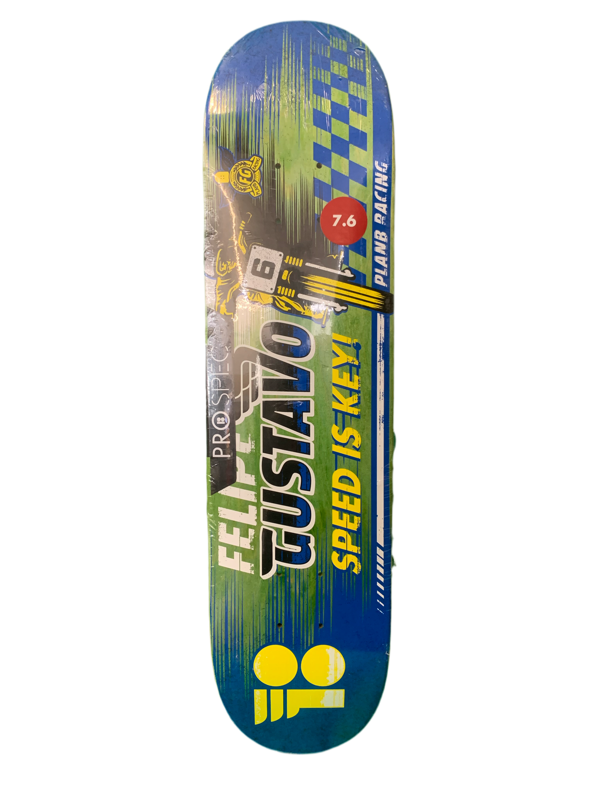 Plan B Felipe Gustavo Speed Is Key 7.6" Classic Skateboard Deck