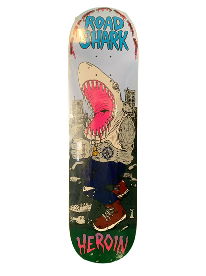 Heroin Road Shark Fos Art 8.1" Classic Skateboard Deck