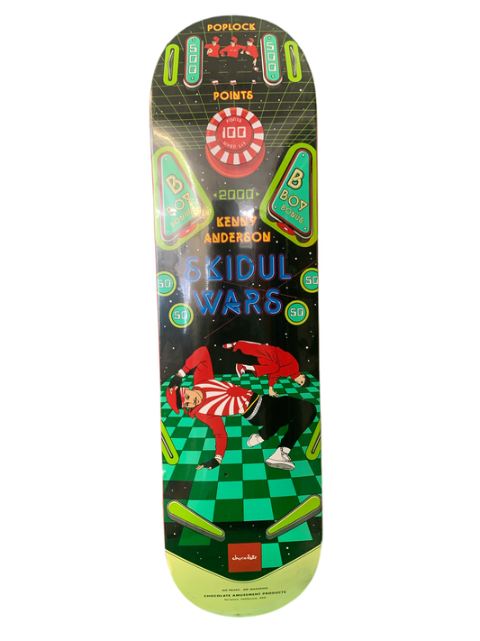 Chocolate Kenny Anderson Skidul Wars Pinball Series 8.125" Classic Skateboard Deck
