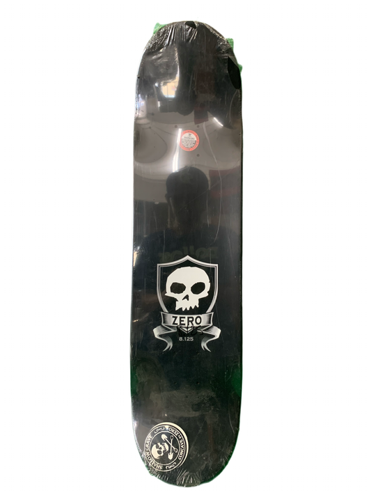 Zero Skull Shield 8.1" Black Classic Skateboard Deck