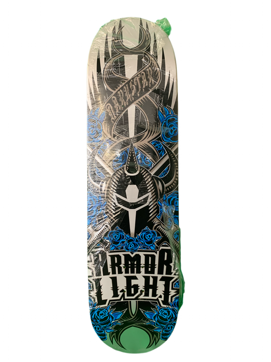 Darkstar Armor Light Grey/Blue 8.3" Classic Skateboard Deck