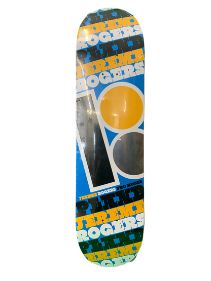 Plan B 2008 Jereme Rogers Pro Model Blue/Yellow 8" Classic Skateboard Deck