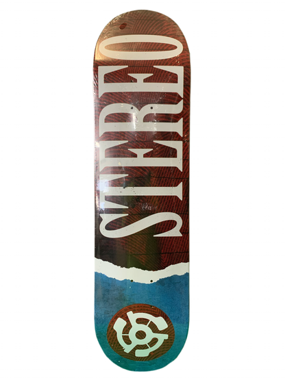 Stereo Logo Split Red/Blue 8" Classic Skateboard Deck