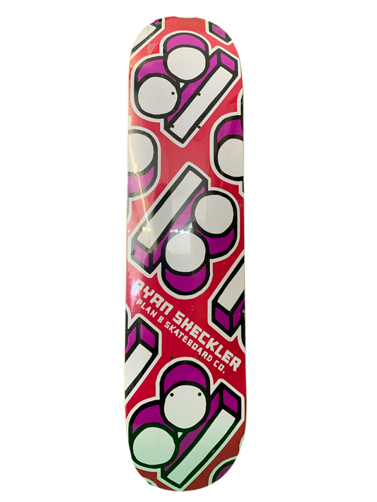Plan B Ryan Sheckler Logos Around 7.5" Classic Skateboard Deck