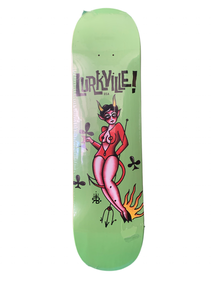 Lurkville Rob Benavides Lady Devil 8" Classic Skateboard Deck
