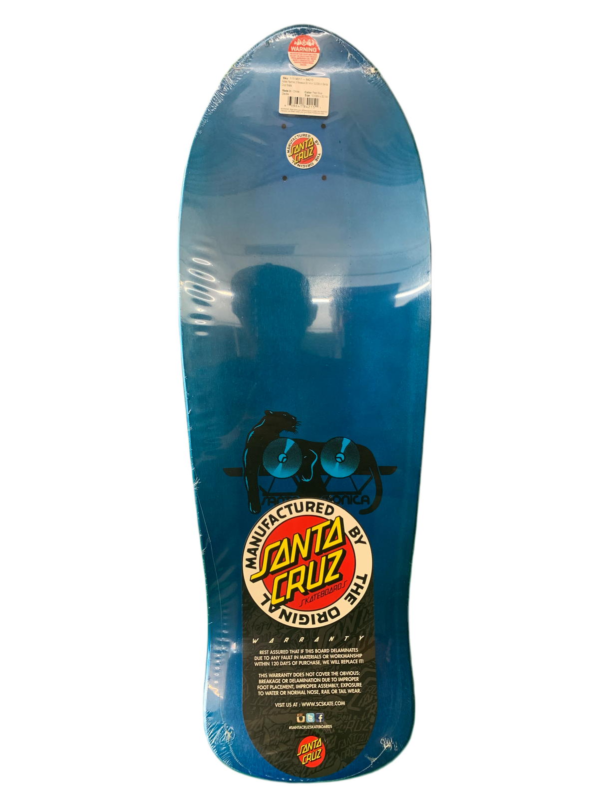 Santa Cruz Natas Panther 3 Blue Reissue 10.5" Classic Skateboard Deck