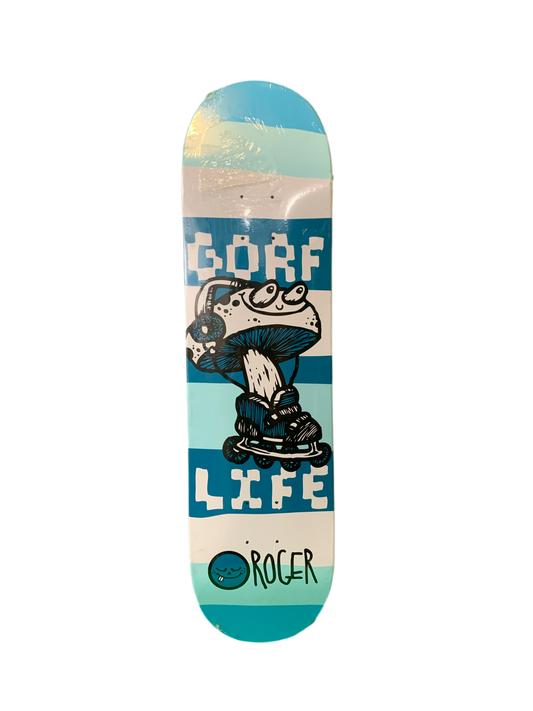 Roger Gorf Life Blue 8" Classic Skateboard Deck
