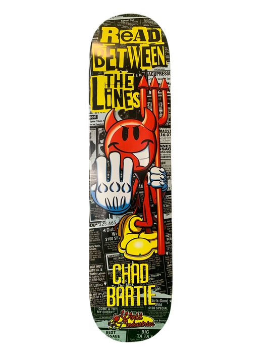 World Industries Chad Bartie Read Between The Lines 7.5" Classic Skateboard Deck