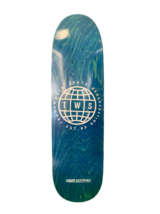 Transworld #SkateEverything Blue 8.75" Classic Skateboard Deck