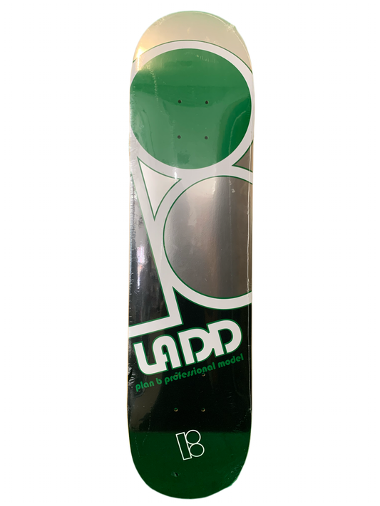 Plan B PJ Ladd Bold Green/Silver 7.75" Classic Skateboard Deck