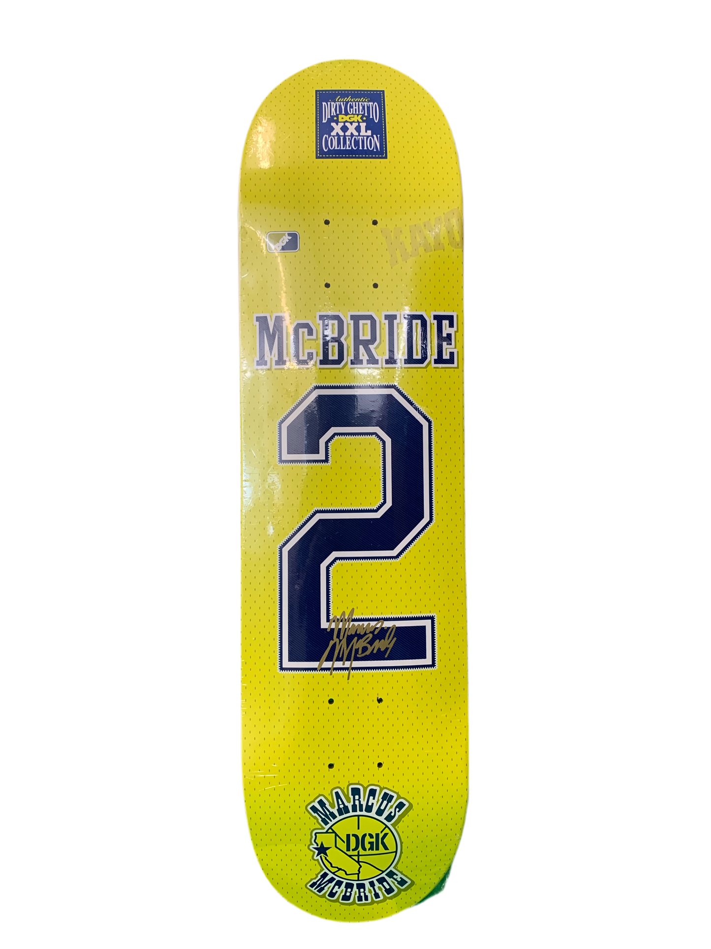 DGK XXL Collection Marcus McBride Golden State Jersey 7.75" Classic Skateboard Deck