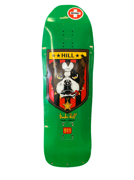 Powell Peralta Frankie Hill Bulldog Green 2019 Used Re-Issue Classic Skateboard Deck