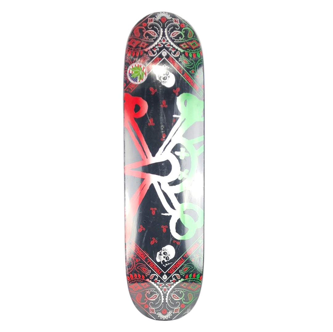 Powell Peralta Original Vato Rat Bandana Black/Green/White/Red Size 8.0" Vintage NOS Shaped Skateboard Deck